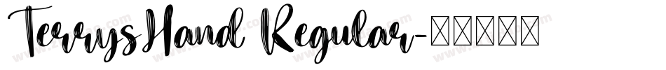 TerrysHand Regular字体转换